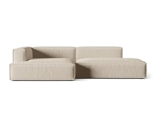 Coltar modular stanga 4 locuri, Nuria-215, Micadoni Home, 312x147x72 cm, tesatura structurata chenille, bej