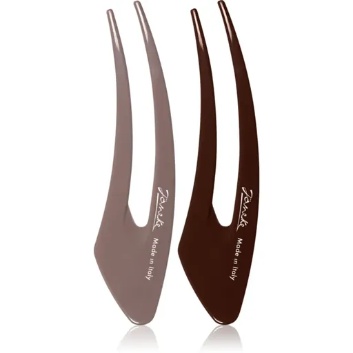 Janeke Hair Clip agrafe de par Brown 2x13 cm