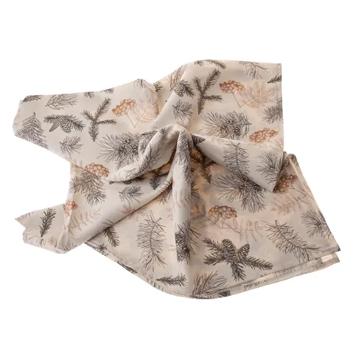 Fată de masă de Crăciun impermeabilă Ace de Pin, 140 x 140 cm