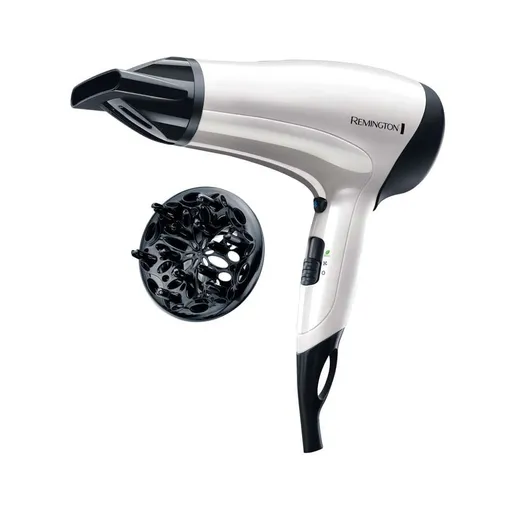 Uscator de par Remington D3015, 2000W, 3 trepte temperatura, 2 viteze, Alb/Negru