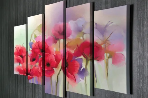 Tablou decorativ, BC101, Cadru: 100% LEMN (grosime: 3 cm), Multicolor