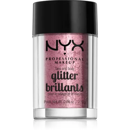 NYX Professional Makeup Face & Body Glitter Brillants sclipici pentru față și corp culoare 02 Rose 2.5 g