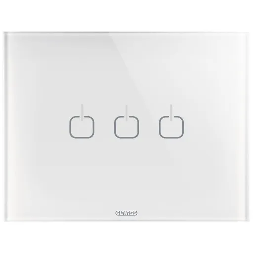 Rama ornament 3 module 3 simboluri Gewiss Chorus Ice Touch GW16953CB, alb