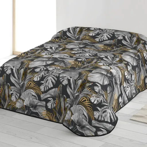 Pătură din microfibră cu imprimeu frunze de palmier, 200g/m2