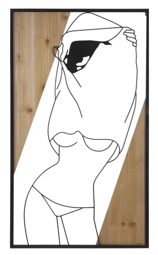 Mauro Ferretti  Panou Perete -B- Fier Si Lemn cm 50X2X90 | Aosom Romania