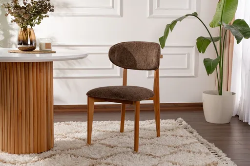 Set scaune 2 piese, Hanah Home, Lionte, Maro / Stejar închis