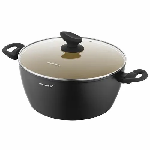 Florina Oală din aluminiu cu capac AmVegan byMateusz Gessler, 26 cm, 4,8 l, diam. 26 cm