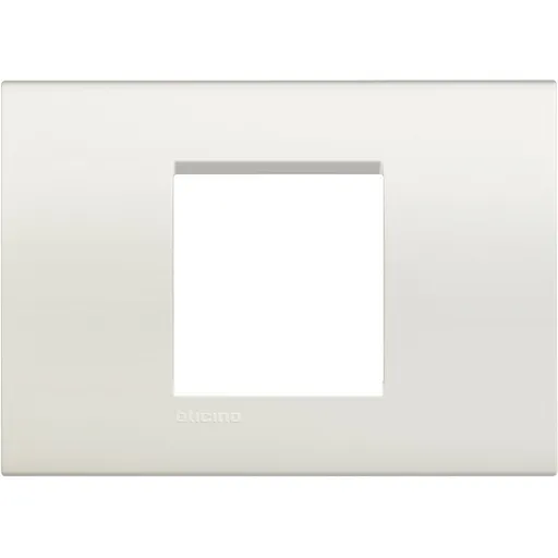 Placa ornament 2 module centrata Bticino Living Light LNA4819BI