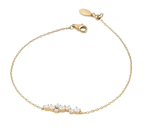 Guess Brățară elegantă din argint placat cu aur Jardin JSBB04461JWYG 18.5 cm