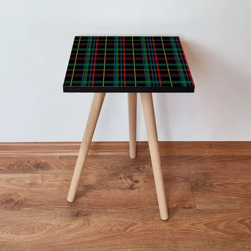 Masuta, Hanah Home, Shp367, 35x42x35 cm, Negru / Galben / Roșu / Albastru