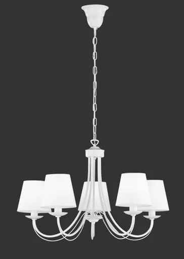 Candelabru Cortez, TRIO, 70x150 cm, 28W, 5x E14, metal, alb mat