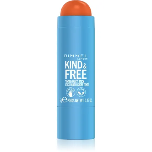 Rimmel Kind & Free machiaj multifuncțional pentru ochi, buze și față culoare 004 Tangerine Dream 5 g