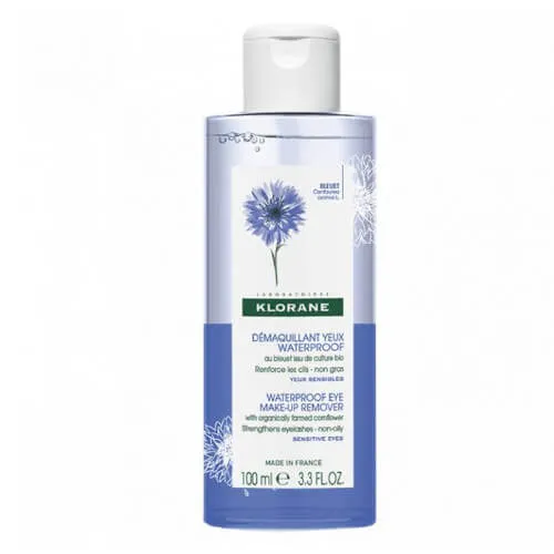 Klorane Demachiant de machiaj rezistent la apă pentru ten sensibil (Waterproof Eye Make-Up Remover) 100 ml