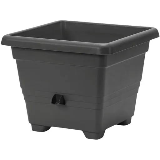 Plastia Bergamot ghiveci de flori cu auto-udare40 x 40 cm, gri, antracit, 40 x 40 cm