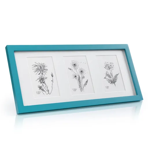 Casa Chic Moorgate, ramă dreptunghiulară, 1 ramă pentru 3 fotografii, 15 x 10 cm, chenar, lemn