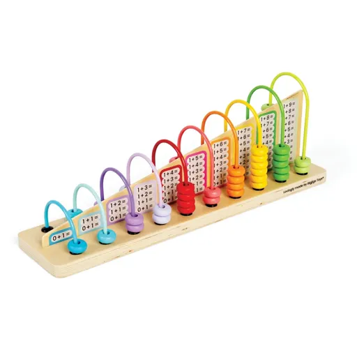 Bigjigs Toys Rainbow Abacus abac 3y+ 56 buc