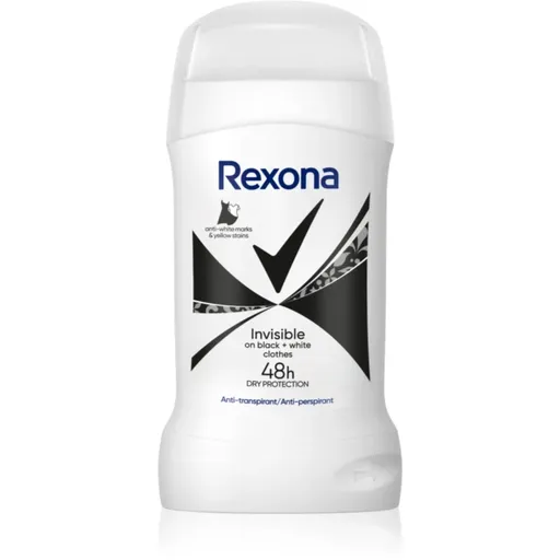 Rexona Invisible Black and White deodorant stick impotriva petelor albe si galbene 50 ml