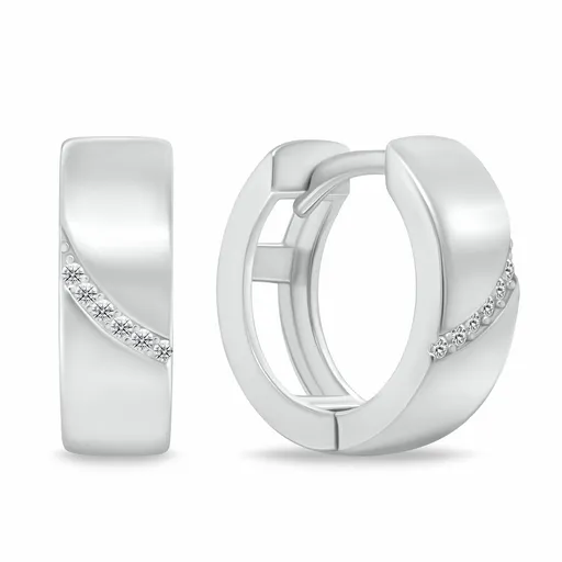 Brilio Silver Cercei rotunzi blânzi din argint EA212W