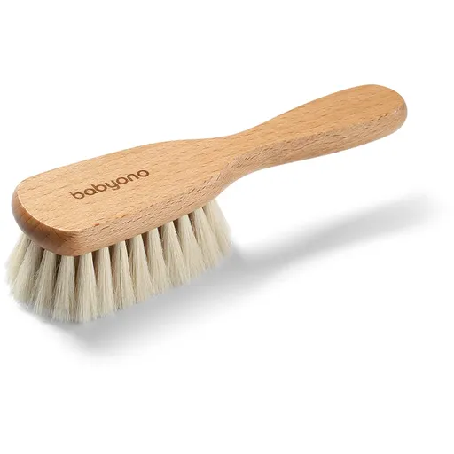 BabyOno Take Care Brush with Natural Bristles perie de par pentru nou-nascuti si copii 1 buc