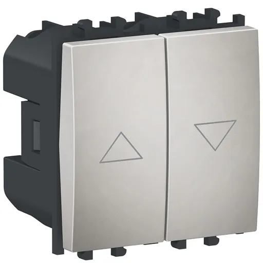 Intrerupator jaluzele 2 module Schneider Easy Styl LMR0712004, argintiu