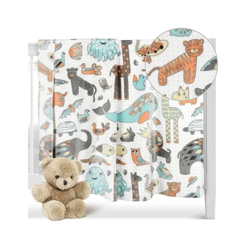 Bellatex Pătură pentru copii Ella Animale, 100 x150 cm
