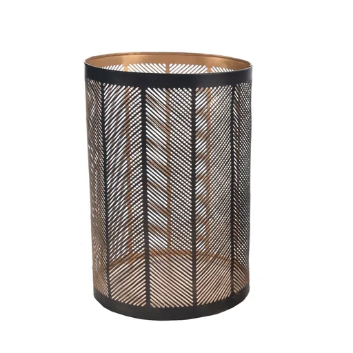 In Decor Sfeșnic metalic Line negru, 13 x 13 x 22cm