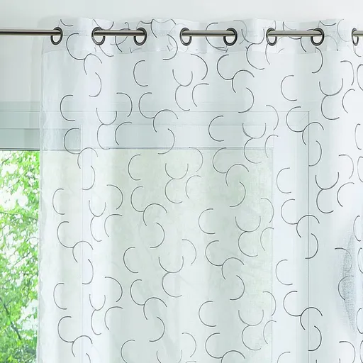 Cortină cu broderie geometrică