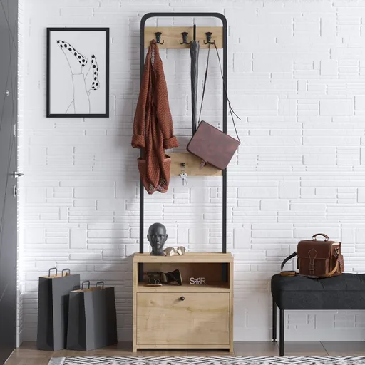 Cuier de perete, Hanah Home, Quinn, 50x170x35 cm, Maro