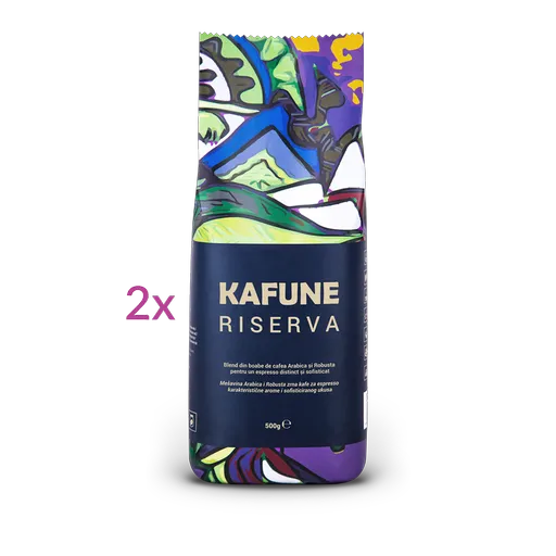 Kafune Cafea Boabe Riserva - Blend Superior De Cafea Boabe 1 Kg Pentru Espresso, Cu Un Retrogust Cu Tonuri Fructate