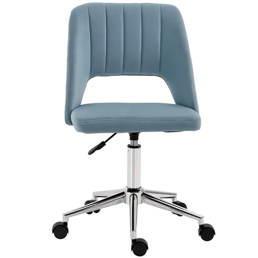 Vinsetto Scaun de birou, Înălțime ajustabilă Scaun de birou fără brațe, Drehbar Bürostuhl cu aspect de catifea, Scaun de schmink ergonomic pentru dorm