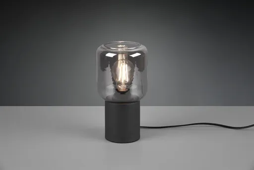 Lampa de masa Nico, RL, 13x24 cm, 40W, 1x E27, metal, negru mat