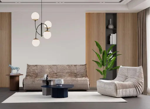 Canapea 3 locuri, Atelier del Sofa, 560ARE5224, PAL, Crem