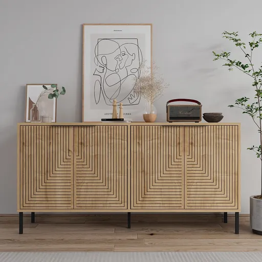 Consola, Hanah Home, Lurea, 150x75x36 cm, Maro