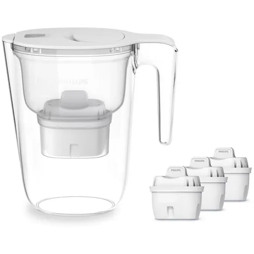 Philips Cană de filtrare a apei AWP2933WHT, 2,6l, 3 filtre Micro X-Clean