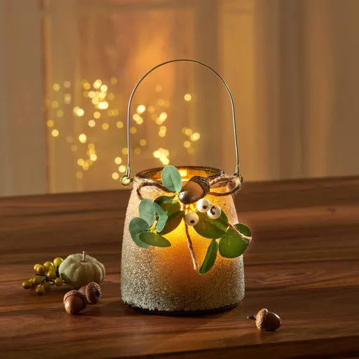 Sfeșnic din sticlă pentru lumânări de ceai