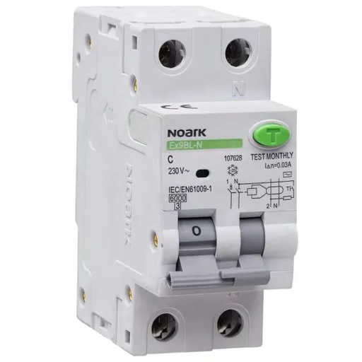 Intrerupator automat RCBO 1P+N 32A/30mA tip AC Noark 107633