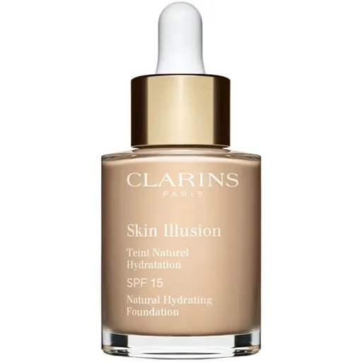 Clarins Skin Illusion Natural Hydrating Foundation makeup radiant cu hidratare SPF 15 culoare 105N Nude 30 ml