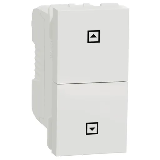 Intrerupator cu revenire jaluzele 10A 1 modul NU310718SC, alb