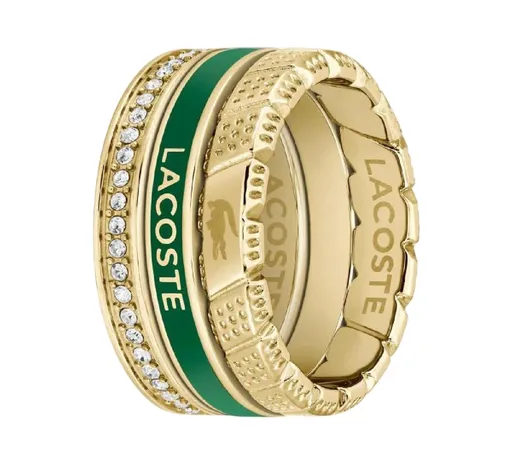 Lacoste Set elegant de inele din oțel 2040282 54 mm
