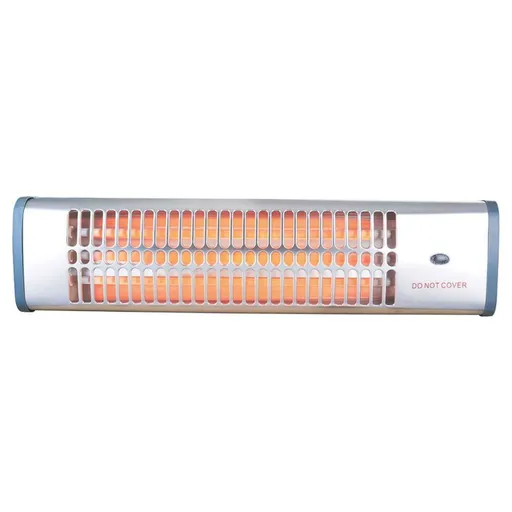 Radiator cu quartz pentru baie Rosberg R51972B, 1200W, 3 tuburi, 3 trepte, Protectie, Argintiu