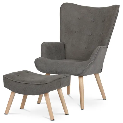 Fotoliu cu taburet LAN2, maro, maro