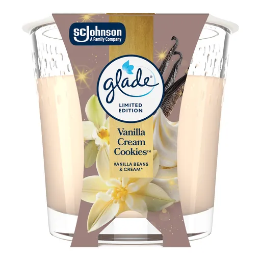 Glade Lumânare parfumată Vanilla Cream Cookies 112 g