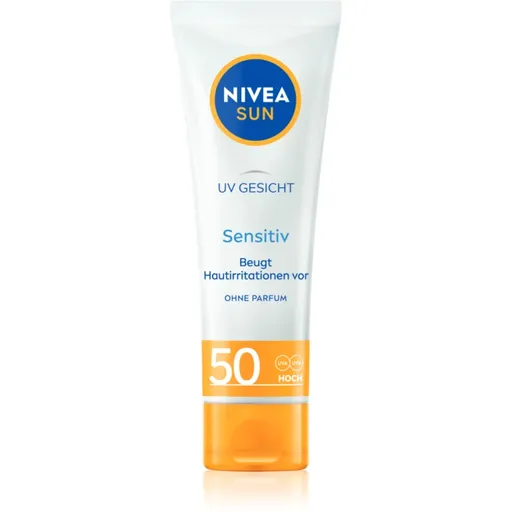 NIVEA SUN Sensitive crema protectoare pentru fata pentru piele sensibilă SPF 50 50 ml