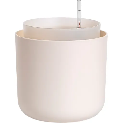 Ghiveci cu auto-irigare Plastia Tolita, bej, diam. 19 cm, crem deschis, diam. 19 cm