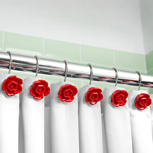 12 cârlige pentru perdele de duș Rose