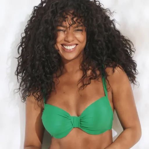 Sutien monocolor pentru costum de baie Solaro cu armătură