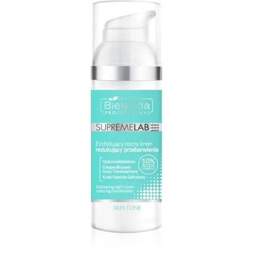 Bielenda Professional Supremelab Skin Tone exfoliant crema de noapte pentru piele cu hiperpigmentare 50 ml