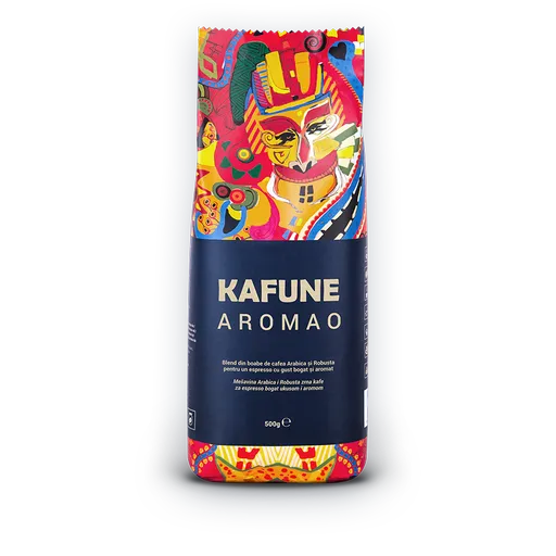 Kafune Cafea Boabe Aromao - Blend Superior De Cafea Boabe 500g Pentru Espresso, Cu Un Retrogust Plăcut De Lămiță