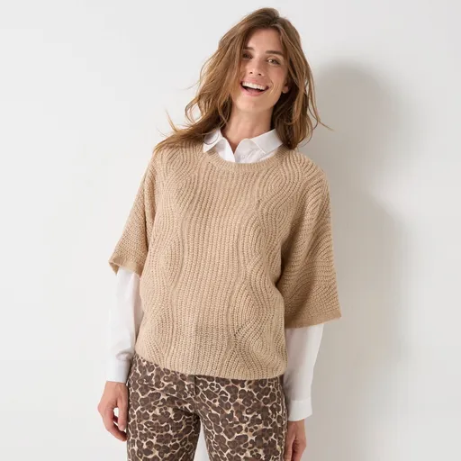 Pulover cu mâneci lilieci până la coate