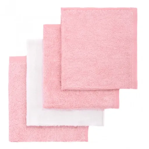T-TOMI BIO Bamboo Baby Washcloths Balsam de spalat Pink 25 x 25 cm 4 buc